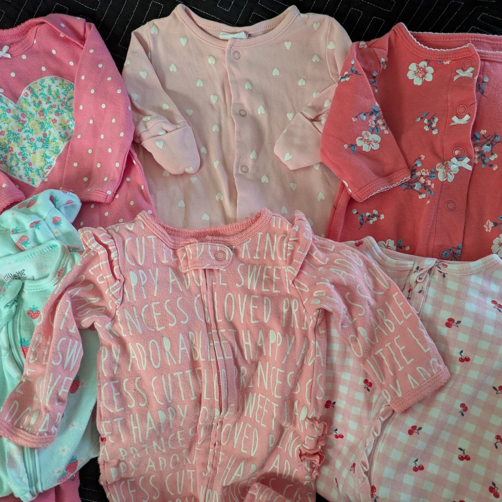 Carter's Pink and Red Baby Onesies Collection
